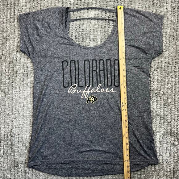 University of Colorado Buffs Rivalry Threads Low-back Shirt Gray Size L Logo - Picture 5 of 10